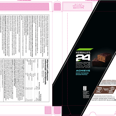 herbalife h24 achieve batony proteinowe o smaku gorzkiej czekolady (6x60g)