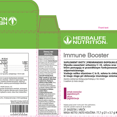 herbalife immune booster suplement diety smak owoców jagodowych (21x3,7g)