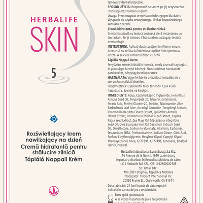 herbalife rozświetlający krem nawilżający na dzień 50 ml