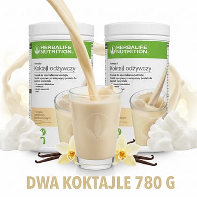 Herbalife Zestaw dwóch koktajli o smaku waniliowo-śmietankowym 780g